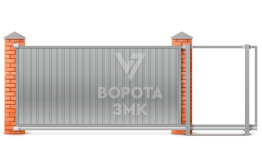 Откатные ворота 2100×2000 Ролтэк ЗМК-7053