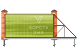 Откатные ворота 2000×2800 Ролтэк ЗМК-7071