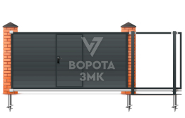 Ворота раздвижные 3600×2200 Алютех ЗМК-6867