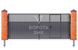 Дачные распашные ворота с калиткой 2750×1750 ЗМК-5090