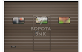 Ворота подъемные для автосервиса с дверью 2125×3000 ЗМК-3515