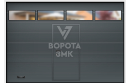 Противопожарные секционные ворота EI-60 с калиткой 3000×4500 ЗМК-3731